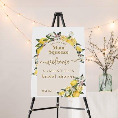 Main Squeeze Lemon Bridal Shower welcome Foam Board