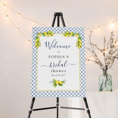 Main squeeze Lemon Bridal shower Welcome Foam Board