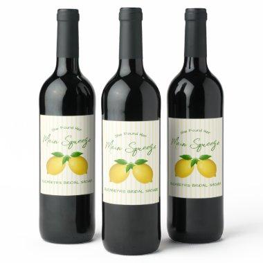 Main Squeeze Lemon  Wine Label