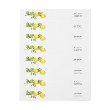 Main Squeeze Lemon Return address label