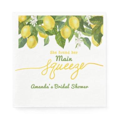 Main Squeeze Lemon Theme Wedding  Napkins