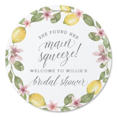 Main Squeeze Lemon Wreath Bridal Shower Welcome Sign
