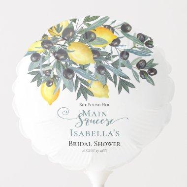 Main Squeeze Lemons | Black Olives Bridal Shower Balloon