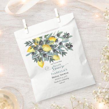 Main Squeeze Lemons | Black Olives Bridal Shower Favor Bag