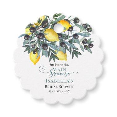 Main Squeeze Lemons | Black Olives Bridal Shower Favor Tags