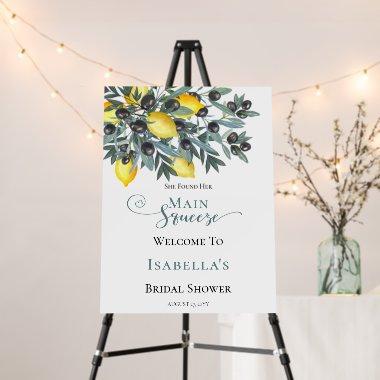 Main Squeeze Lemons | Black Olives Bridal Shower Foam Board