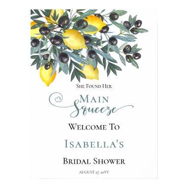 Main Squeeze Lemons | Black Olives Bridal Shower Poster