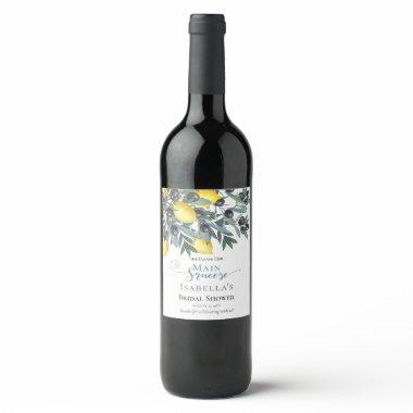 Main Squeeze Lemons | Black Olives  Wine Label