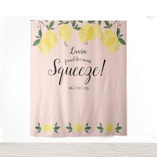 Main Squeeze Lemons  Pink Photo Prop Tapestry