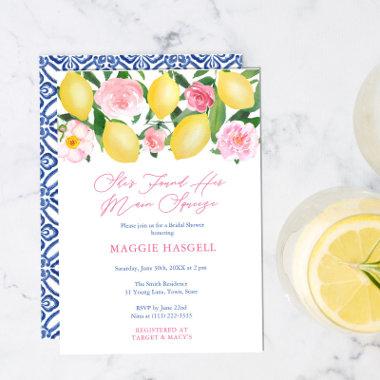 Main Squeeze Lemons Mediterranean Bridal Shower Invitations