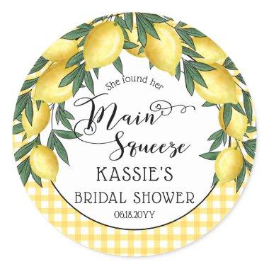 Main Squeeze Lemons Tropical  Classic Round Sticker