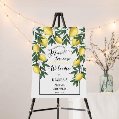 Main Squeeze Lemons Tropical Bridal Shower Foam Board