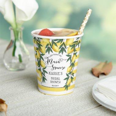 Main Squeeze Lemons Tropical Bridal Shower Paper C Paper Cups