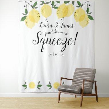 Main Squeeze Lemons Wedding Shower Photo Backdrop