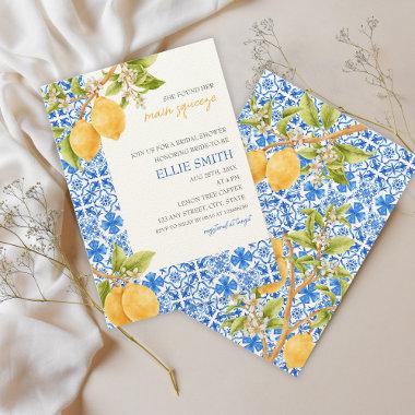 Main Squeeze | Mediterranean Lemon Bridal Shower Invitations