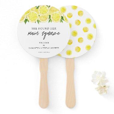 Main Squeeze Modern Simple Lemon  Hand Fan