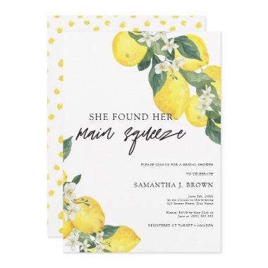 Main Squeeze Modern Summer Bridal Shower Invitations