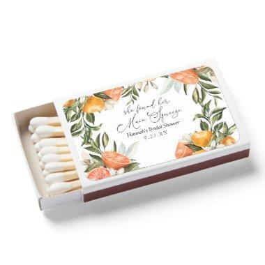 Main Squeeze Orange Bridal Shower Matchboxes