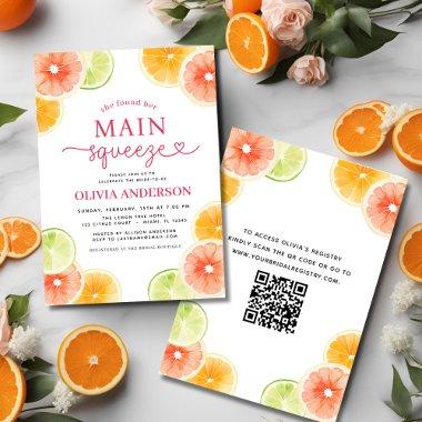 Main Squeeze QR Code Cute  Orange