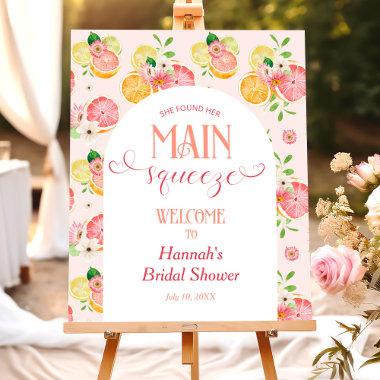 Main Squeeze Summer Bridal Shower Welcome Sign