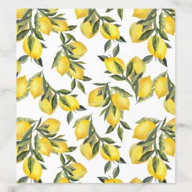 Main Squeeze Wedding or Shower Mediterranean Lemon Envelope Liner