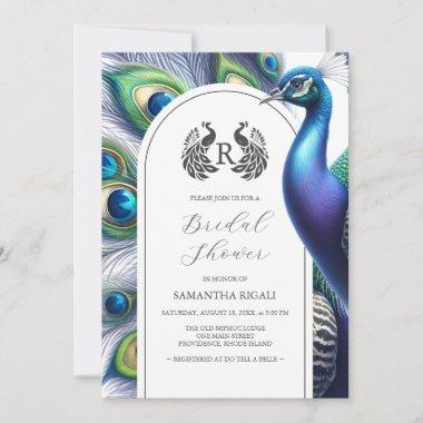 Majestic Peacock Bridal Shower Invitations