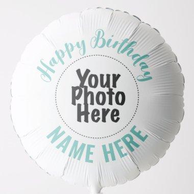 Make Your Own Photo Birthday Party Balloon GREEN