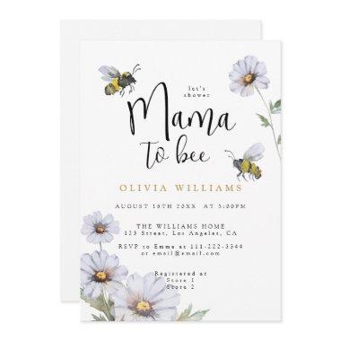 Mama to Bee Daisies Wildflower Baby Shower Invitations