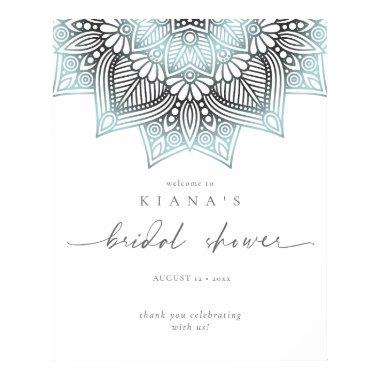 Mandala Lace  Welcome Lt. Blue ID968 Poster