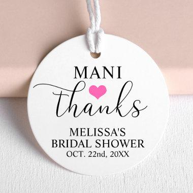 MANI Thanks Bridal Baby Shower Nail Polish Favor Tags