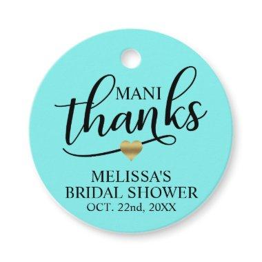 MANI Thanks  Blue Nail Polish Favor Tags