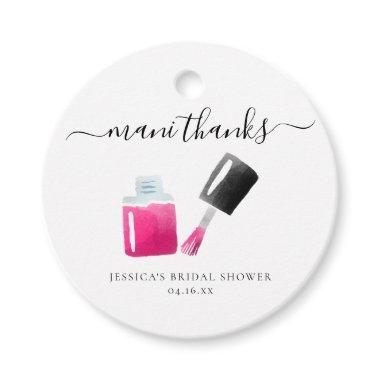 Mani Thanks | Bridal Shower Favor Tag