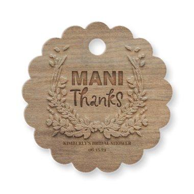 Mani Thanks - Rustic Thank You Favor Tags