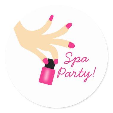 Manicure Sticker for Spa Birthday or