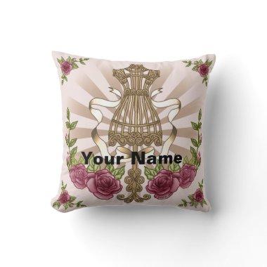 Mannequin Roses custom name pillow