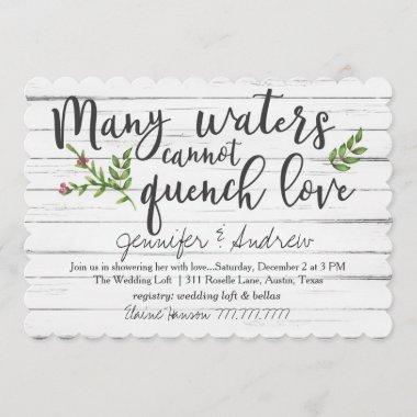Many Waters Cannot Quench Love Bridal Invitations
