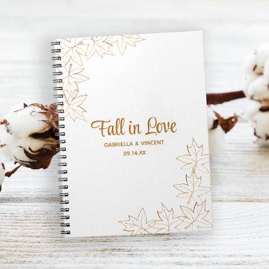 Maple Leaf Edge Fall Wedding Guest Book