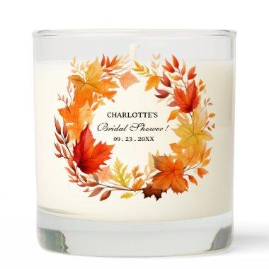 Maple Leaves Fall Autumn Theme  Favor Scented Candle
