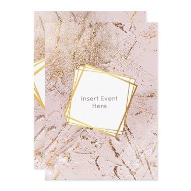 Marble gold pastel pink geometric frame paint chic