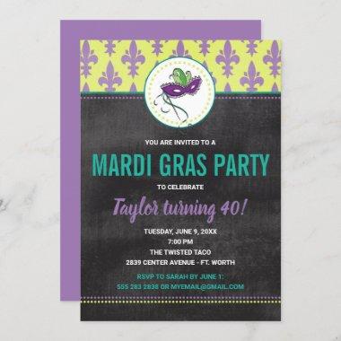 Mardi Gras Party Invitations