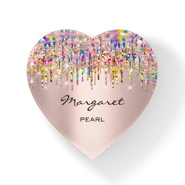 Margaret NAME MEANING Holograph Drips Pearl Paperweight