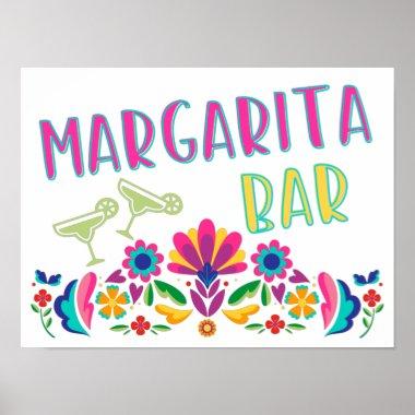 Margarita Bar Fiesta Party Colorful Mexican Poster