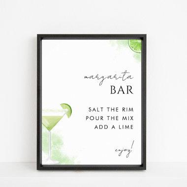Margarita Bar Lime Wedding or Bridal Shower Sign