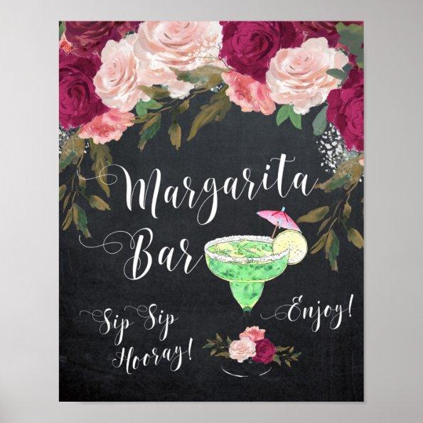 Margarita bar sign wedding poster chalkboard