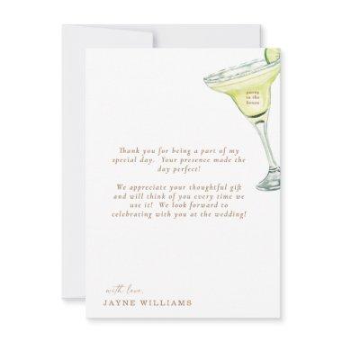 Margarita Bridal Shower Message Thank You II Invitations