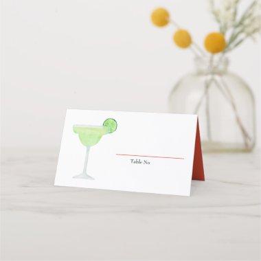 Margarita Glass, Tequila and Taco Fiesta Place Invitations