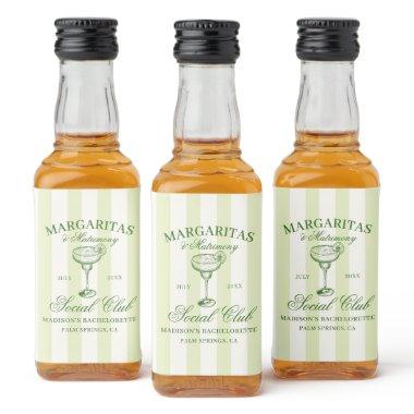 Margaritas and Matrimony Bachelorette Liquor Bottle Label