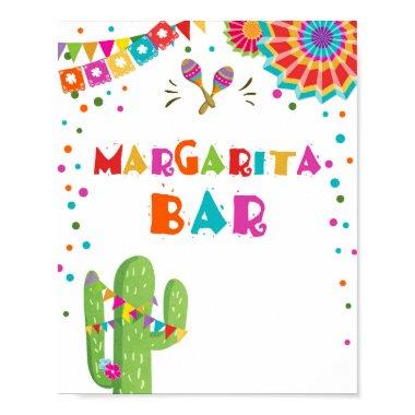 Margaritas Bar Drinks Cactus Fiesta Table Sign