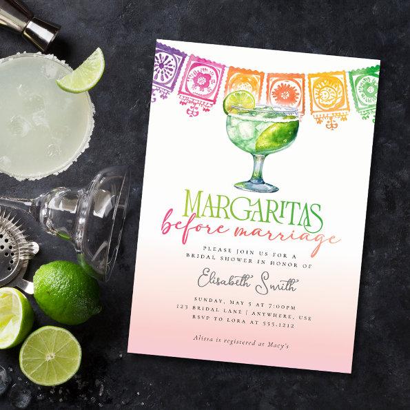 Margaritas before Marriage Fiesta Bridal Shower Invitations