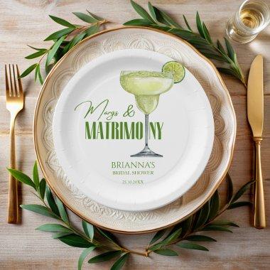 Margs and matrimony  monogrammed paper plates